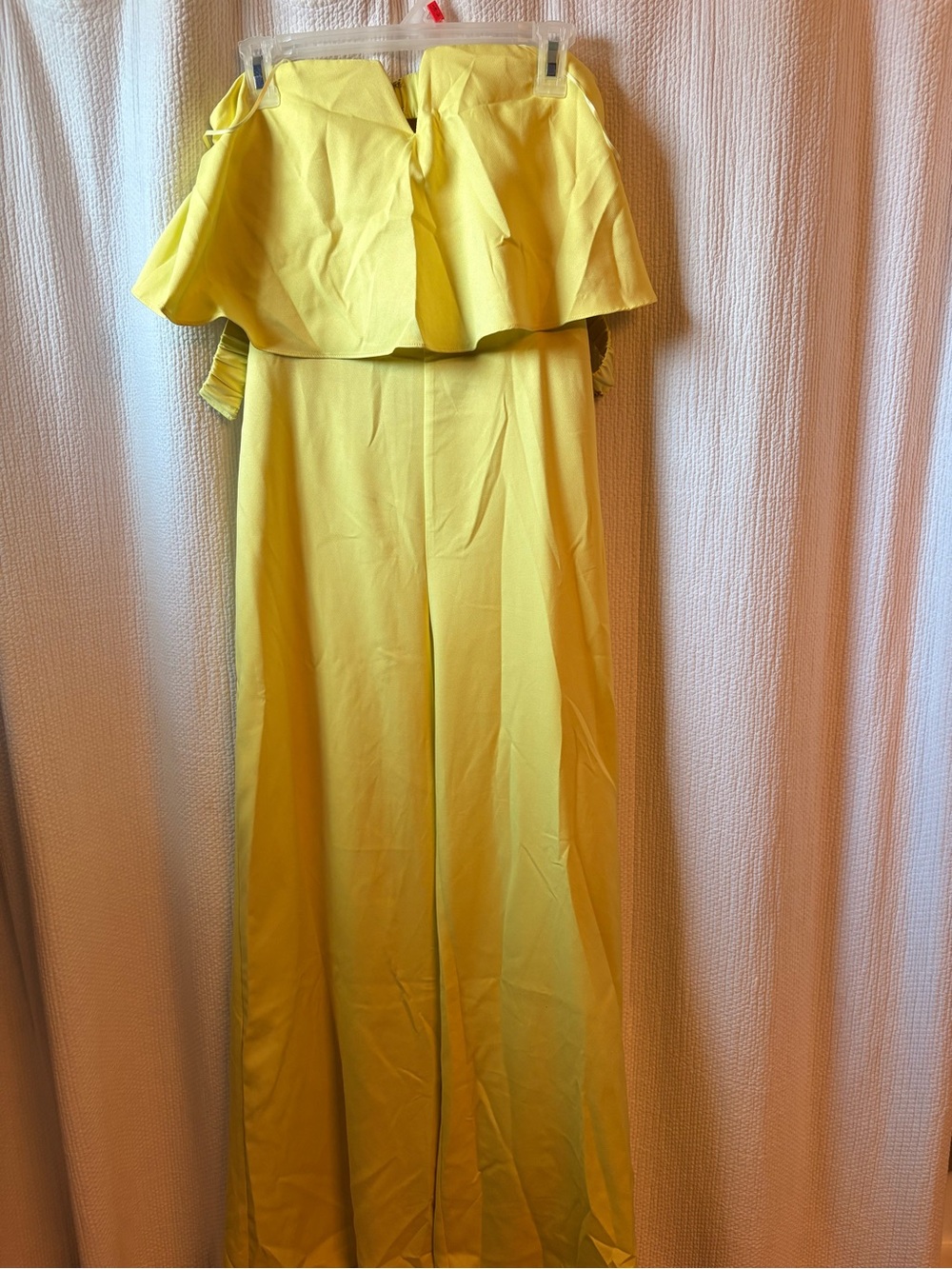 DO+BE Strapless Wide-Leg Jumpsuit in Acid Yellow: NWT!